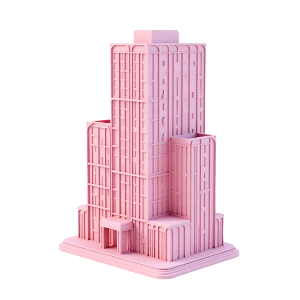 Pink Skyscraper Model